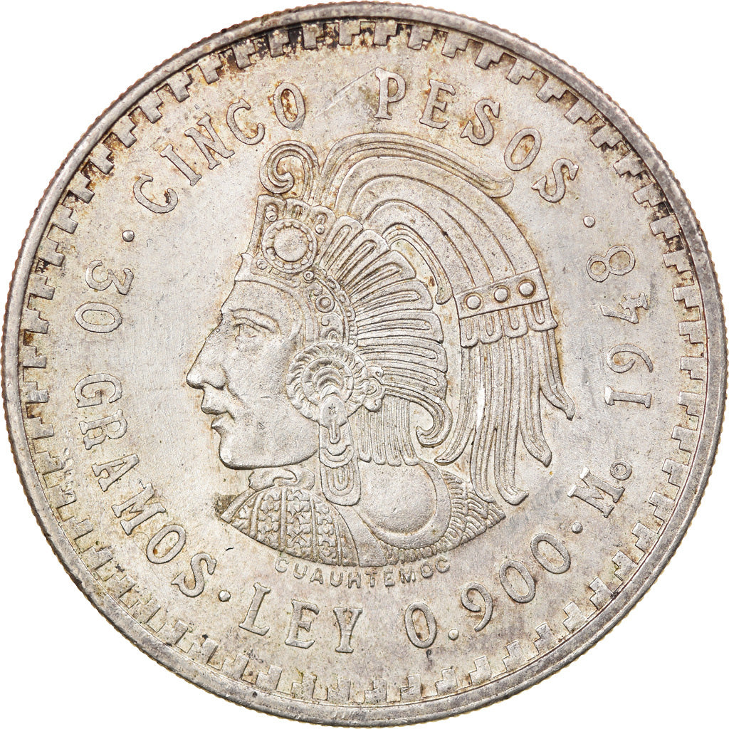 Monnaie, Mexique, 5 Pesos, 1948, Mexico City, TTB+, Argent, KM:465