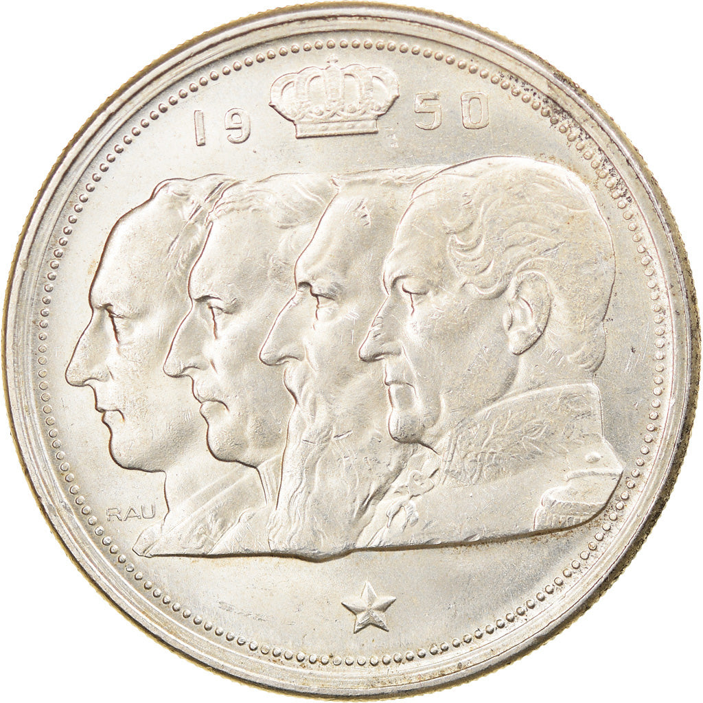 Coin, Belgium, 100 Francs, 100 Frank, 1950, AU(55-58), Silver, KM:138.1