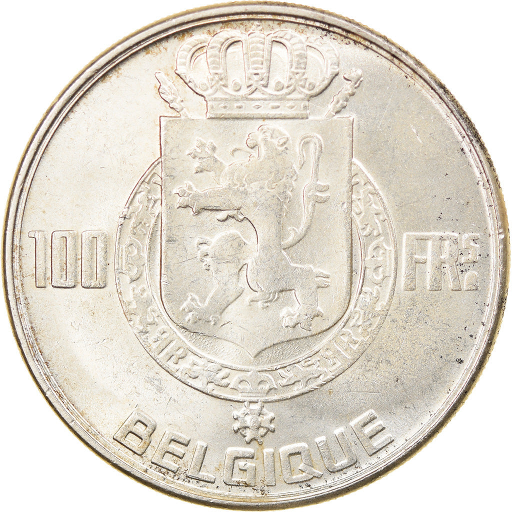 Coin, Belgium, 100 Francs, 100 Frank, 1950, AU(55-58), Silver, KM:138.1