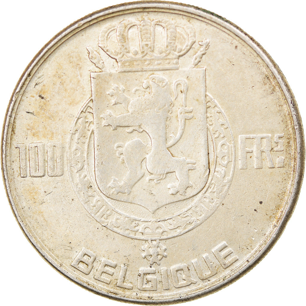 Coin, Belgium, 100 Francs, 100 Frank, 1950, EF(40-45), Silver, KM:138.1