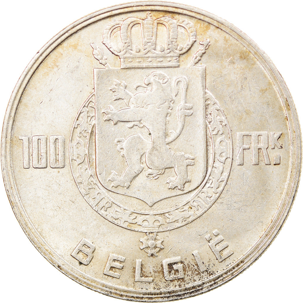 Coin, Belgium, 100 Francs, 100 Frank, 1948, EF(40-45), Silver, KM:139.1