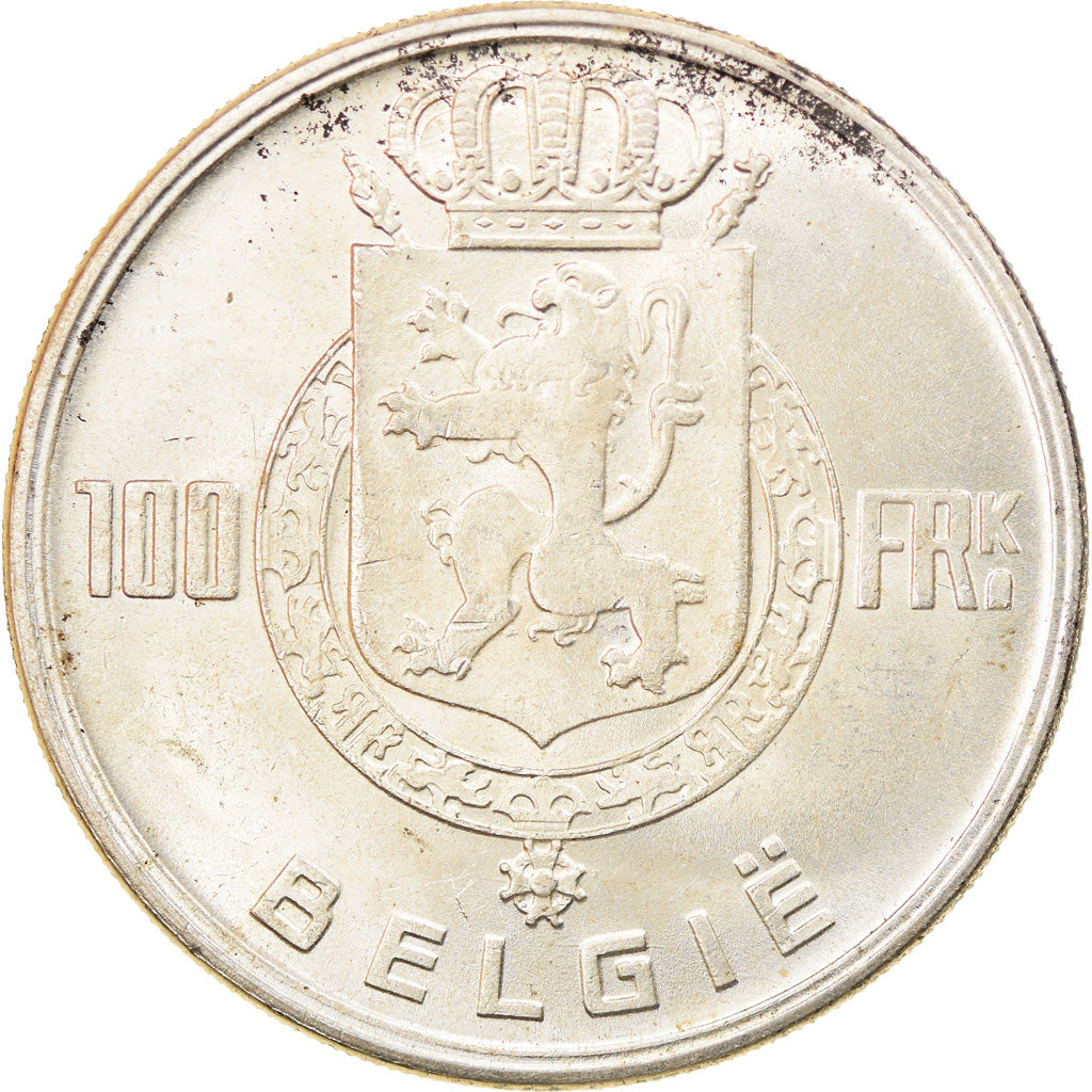 Coin, Belgium, 100 Francs, 100 Frank, 1951, AU(55-58), Silver, KM:139.1