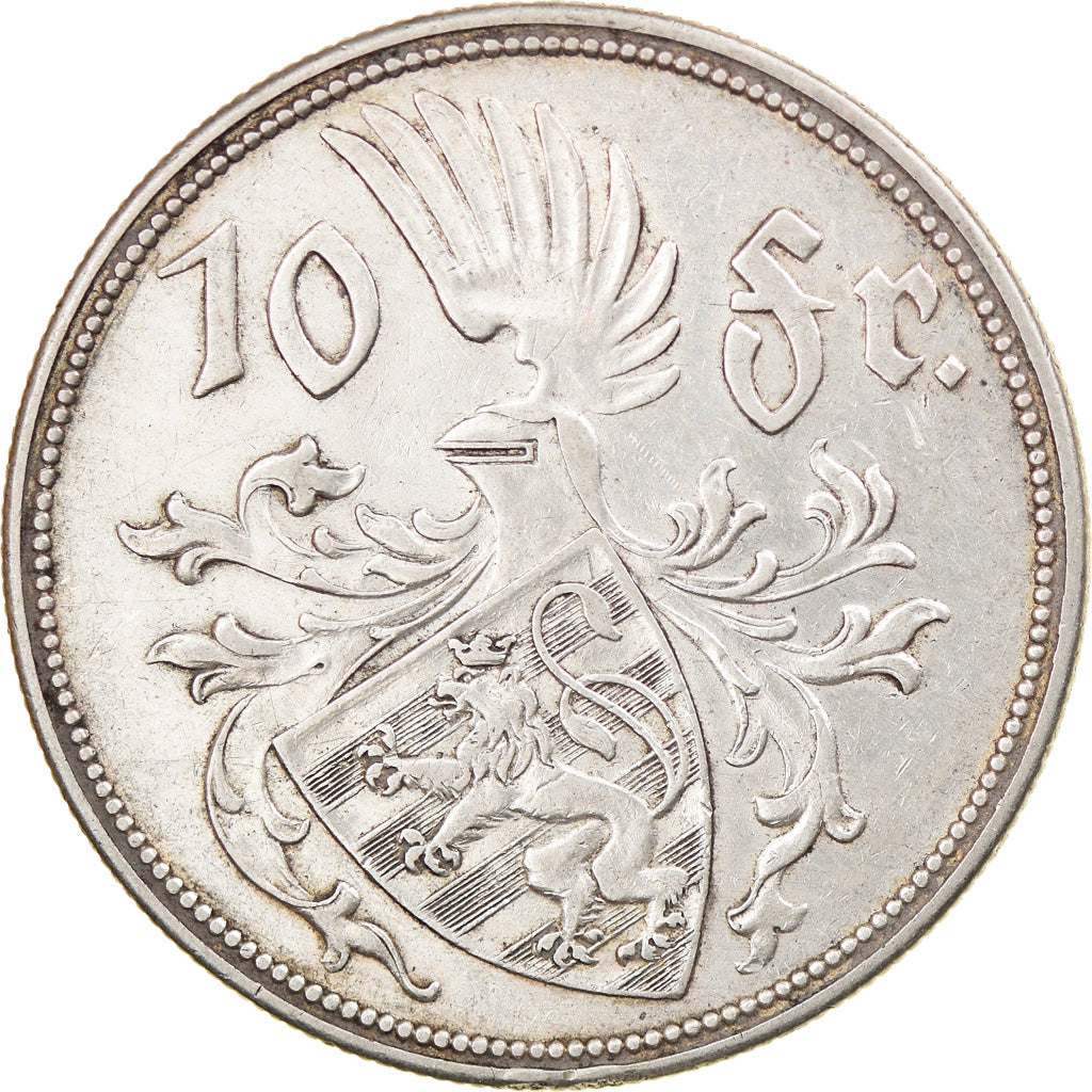 Coin, Luxembourg, Charlotte, 10 Francs, 1929, AU(50-53), Silver, KM:39