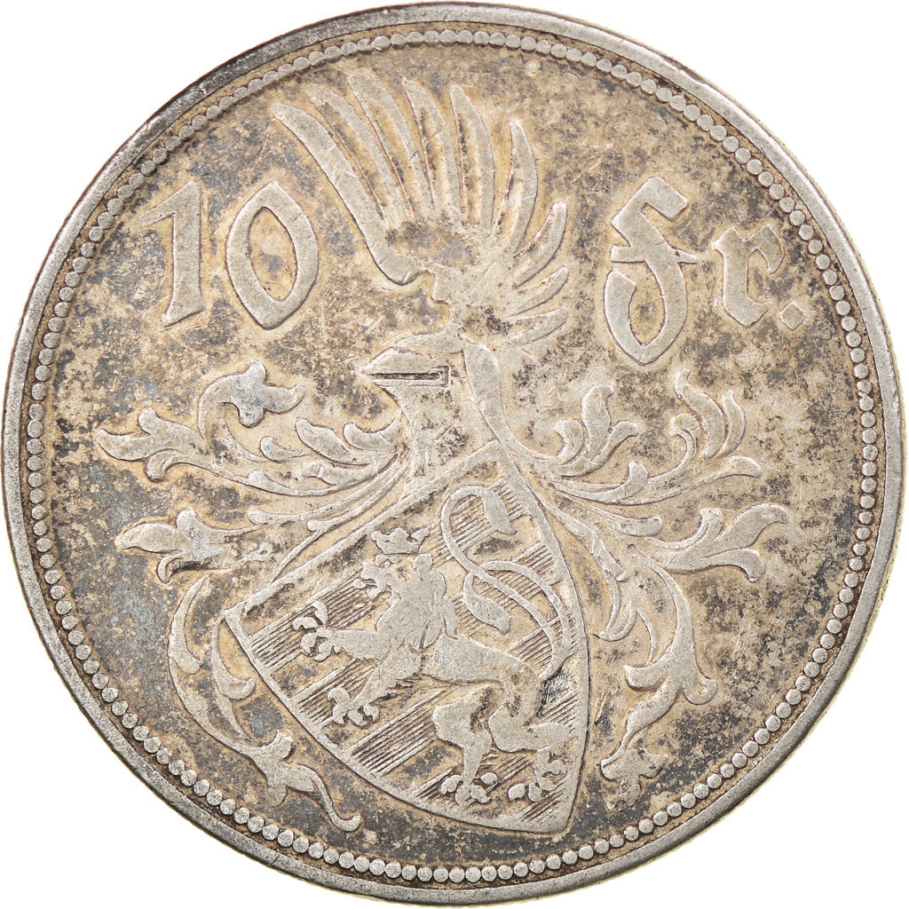 Coin, Luxembourg, Charlotte, 10 Francs, 1929, EF(40-45), Silver, KM:39