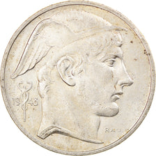 Moeda, Bélgica, 50 Francs, 50 Frank, 1948, EF(40-45), Prata, KM:136.1