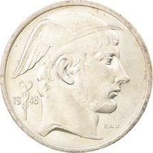 Coin, Belgium, 50 Francs, 50 Frank, 1948, AU(55-58), Silver, KM:137