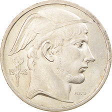Coin, Belgium, 50 Francs, 50 Frank, 1948, AU(55-58), Silver, KM:137