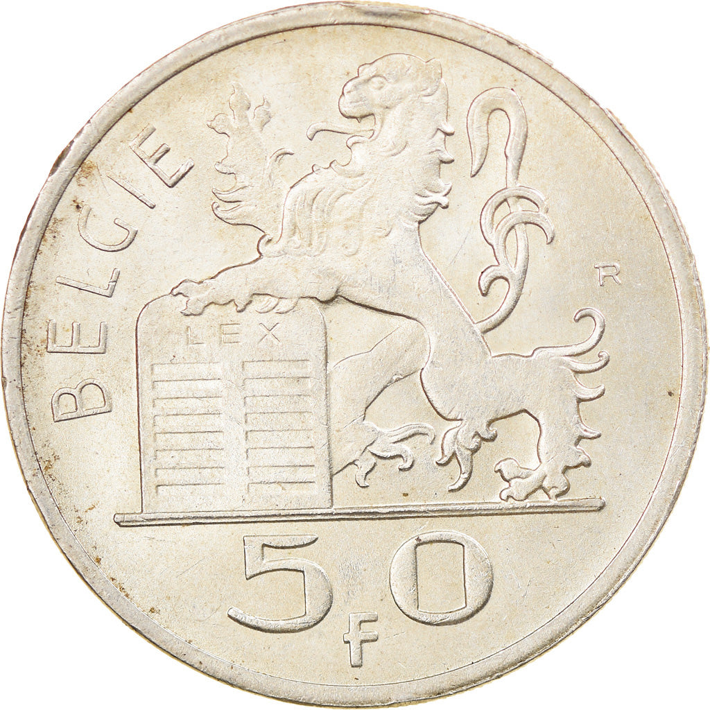 Coin, Belgium, 50 Francs, 50 Frank, 1948, AU(55-58), Silver, KM:137