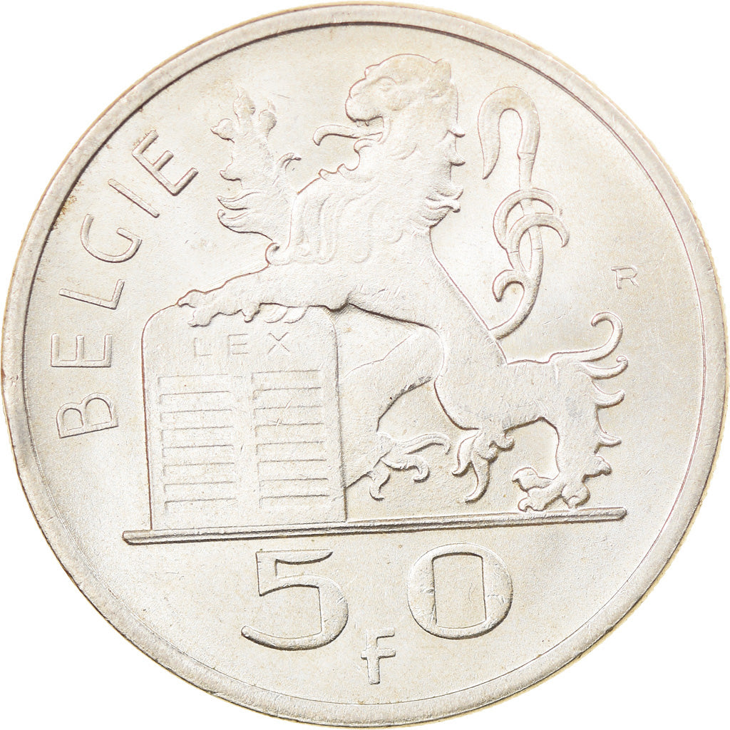 Coin, Belgium, 50 Francs, 50 Frank, 1948, AU(50-53), Silver, KM:137