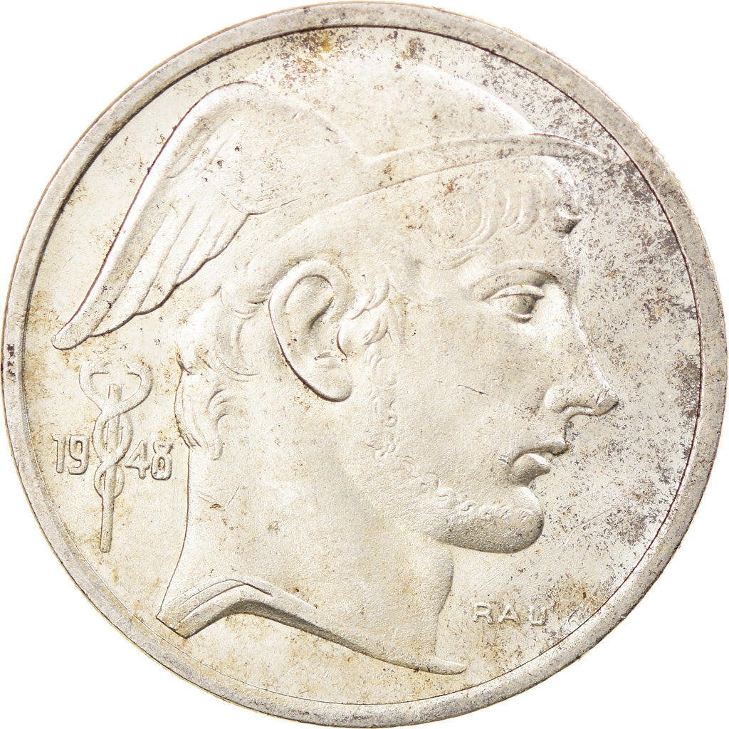 Coin, Belgium, 50 Francs, 50 Frank, 1948, EF(40-45), Silver, KM:137