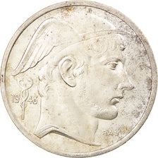Moeda, Bélgica, 50 Francs, 50 Frank, 1948, EF(40-45), Prata, KM:137
