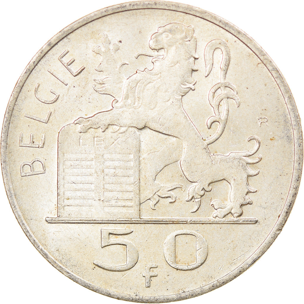Coin, Belgium, 50 Francs, 50 Frank, 1948, EF(40-45), Silver, KM:137