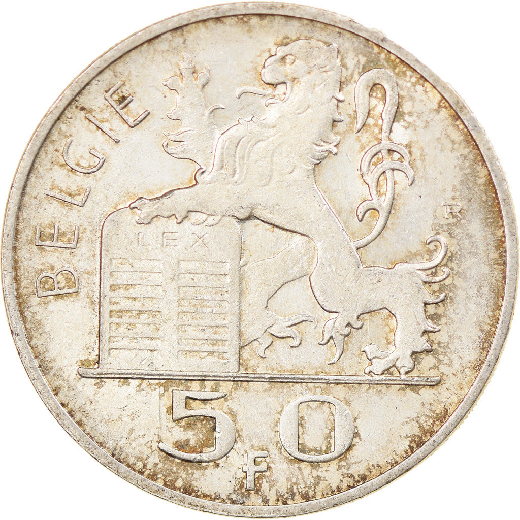 Coin, Belgium, 50 Francs, 50 Frank, 1948, VF(30-35), Silver, KM:137
