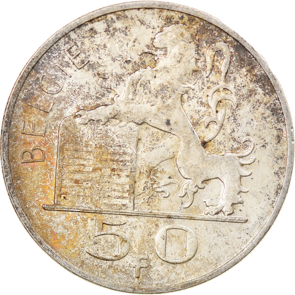 Coin, Belgium, 50 Francs, 50 Frank, 1948, VF(30-35), Silver, KM:137