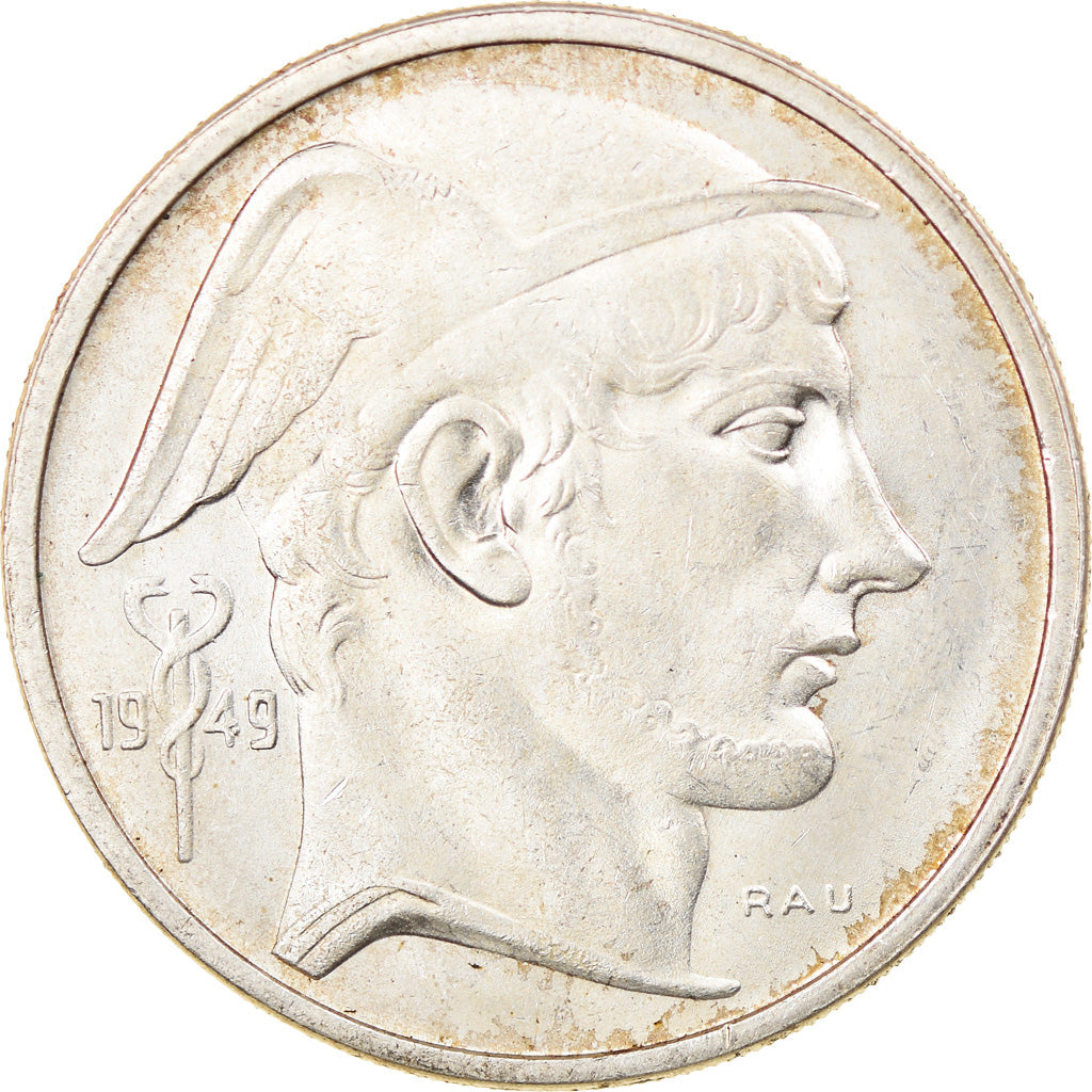 Coin, Belgium, 50 Francs, 50 Frank, 1949, AU(50-53), Silver, KM:136.1