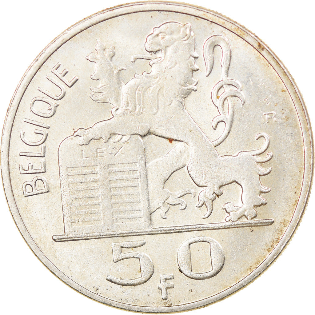 Coin, Belgium, 50 Francs, 50 Frank, 1949, AU(50-53), Silver, KM:136.1