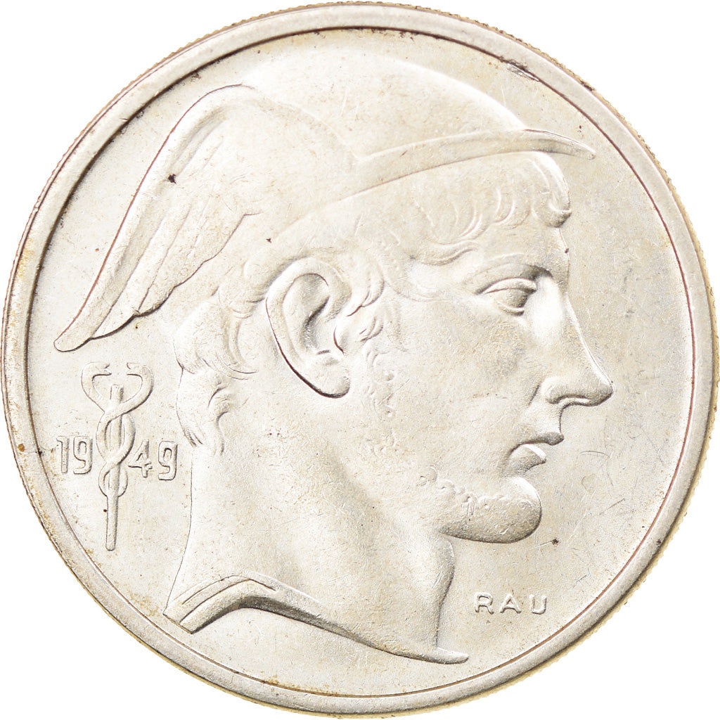 Münze, Belgien, 50 Francs, 50 Frank, 1949, SS, Silber, KM:136.1