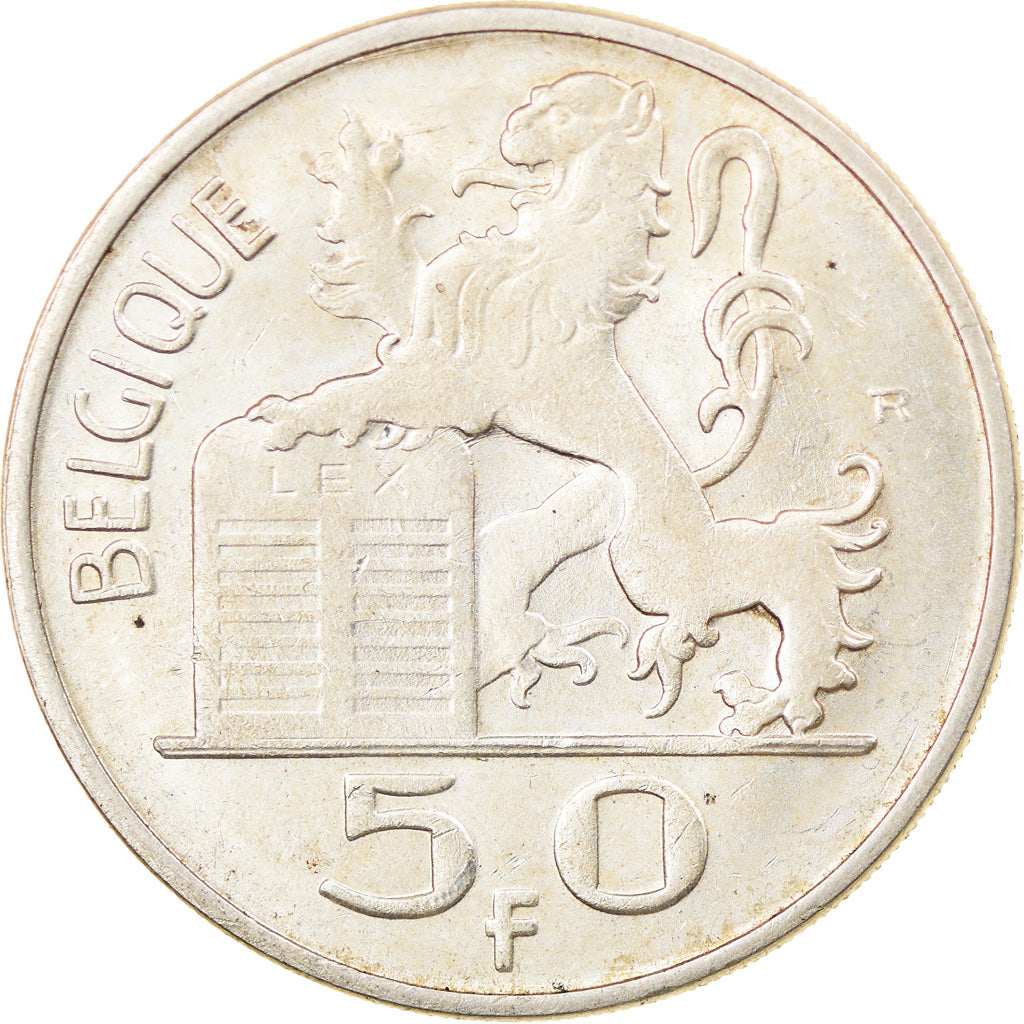 Münze, Belgien, 50 Francs, 50 Frank, 1949, SS, Silber, KM:136.1