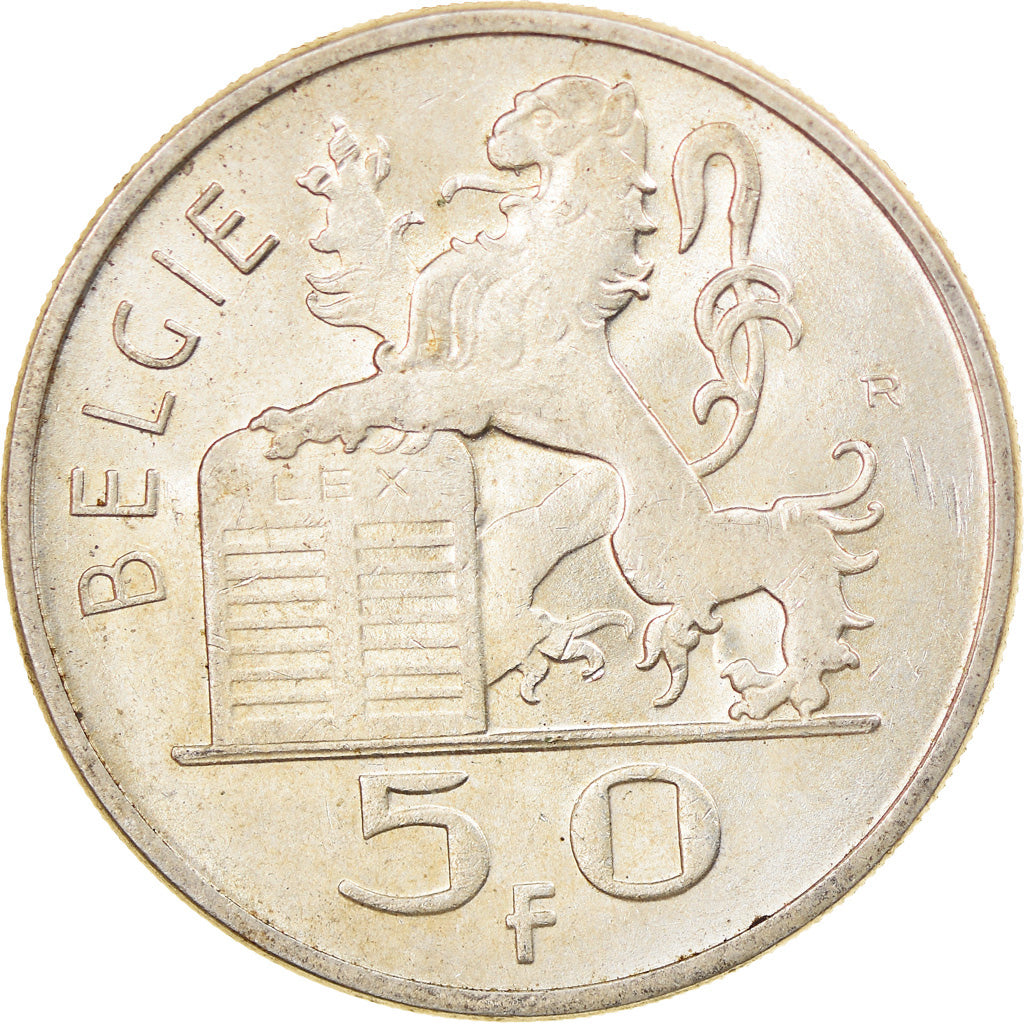 Moneta, Belgio, 50 Francs, 50 Frank, 1950, SPL-, Argento, KM:137