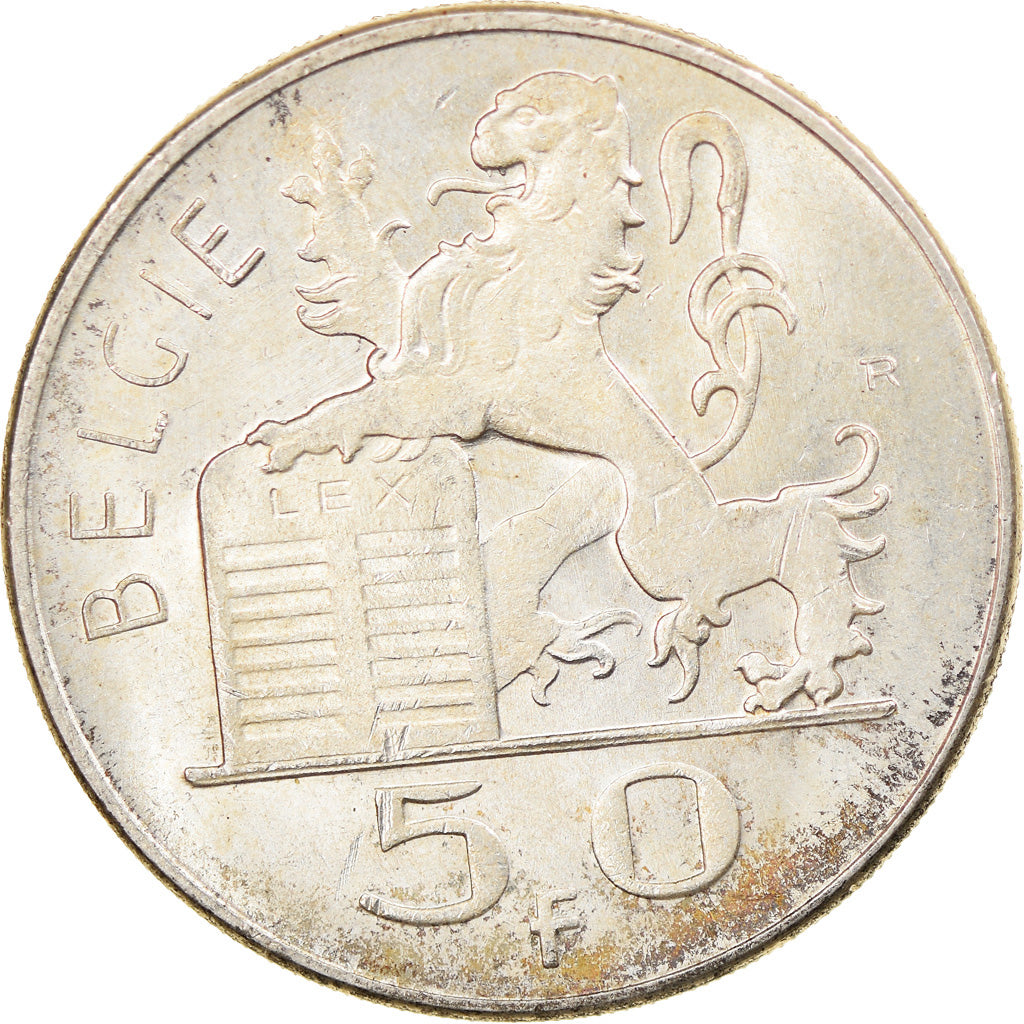 Münze, Belgien, 50 Francs, 50 Frank, 1950, SS+, Silber, KM:137