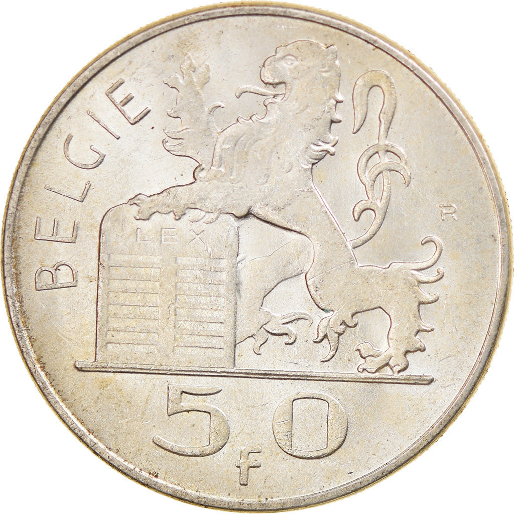 Münze, Belgien, 50 Francs, 50 Frank, 1950, SS, Silber, KM:137