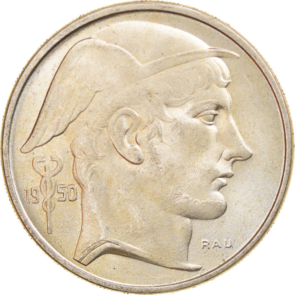 Coin, Belgium, 50 Francs, 50 Frank, 1950, EF(40-45), Silver, KM:137