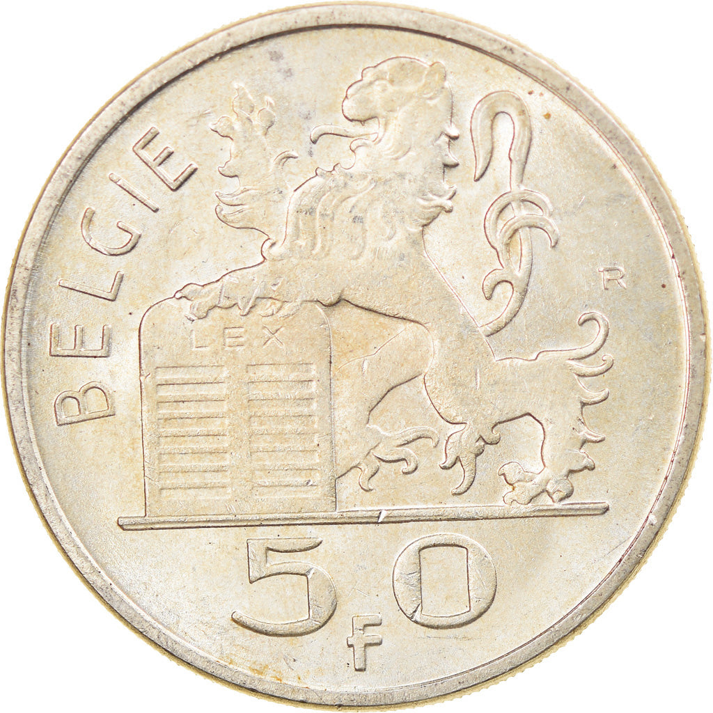 Coin, Belgium, 50 Francs, 50 Frank, 1950, EF(40-45), Silver, KM:137