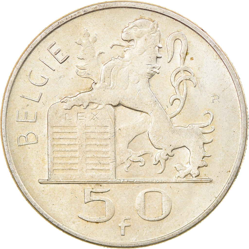 Coin, Belgium, 50 Francs, 50 Frank, 1950, EF(40-45), Silver, KM:137