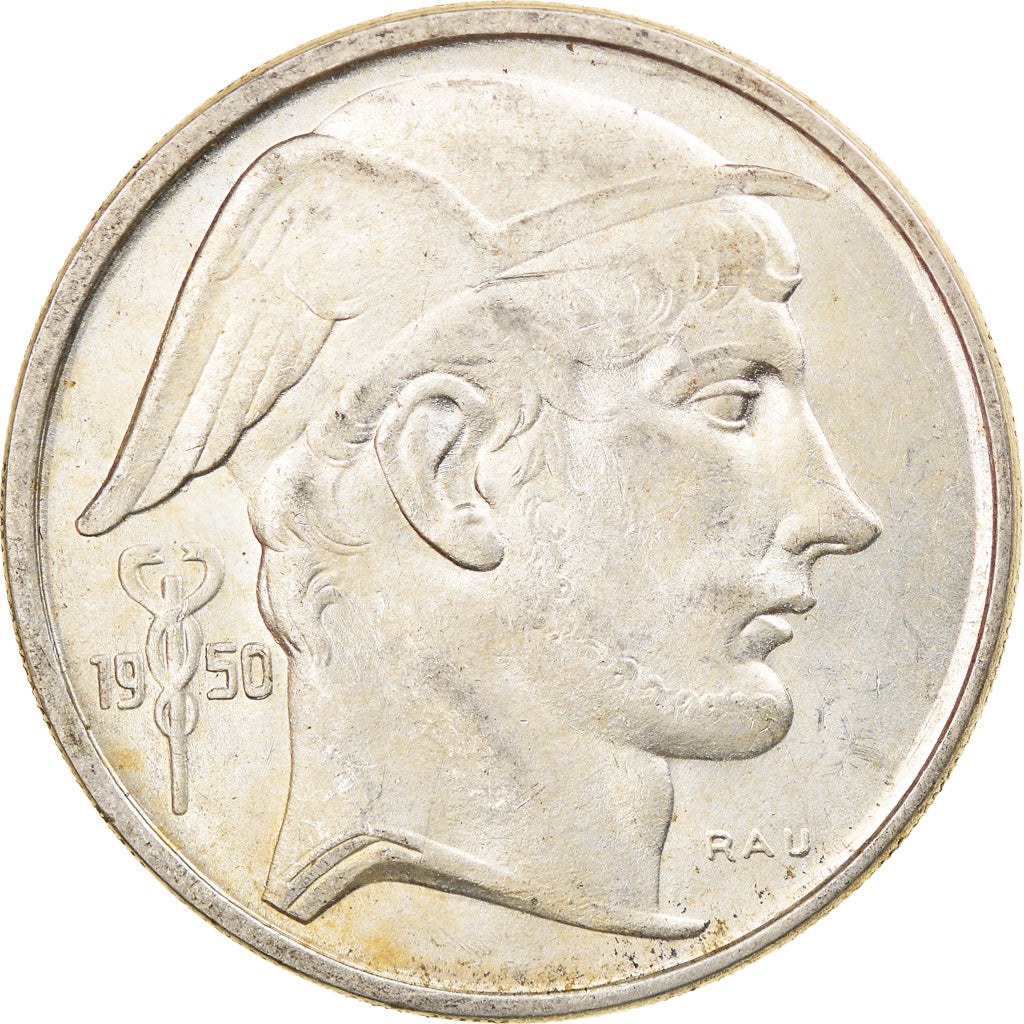 Coin, Belgium, 50 Francs, 50 Frank, 1950, EF(40-45), Silver, KM:137