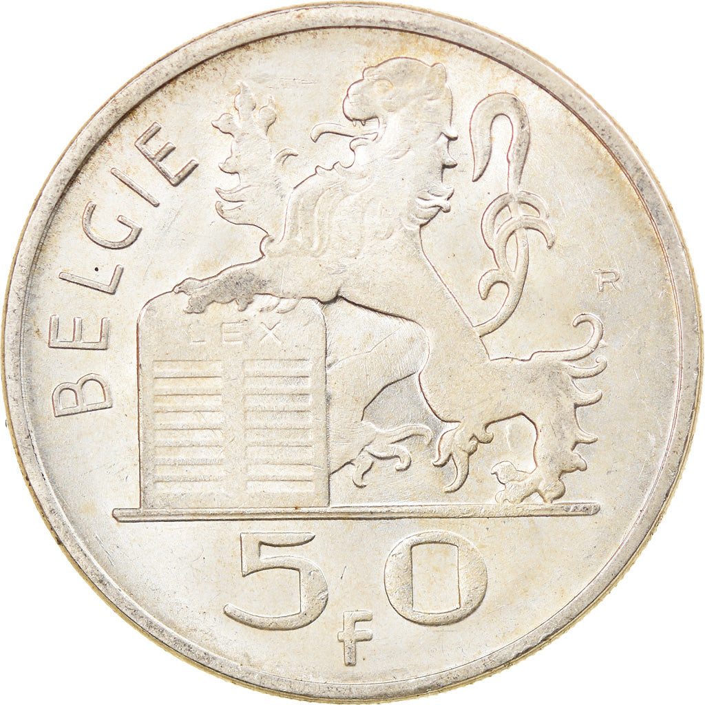 Coin, Belgium, 50 Francs, 50 Frank, 1950, EF(40-45), Silver, KM:137