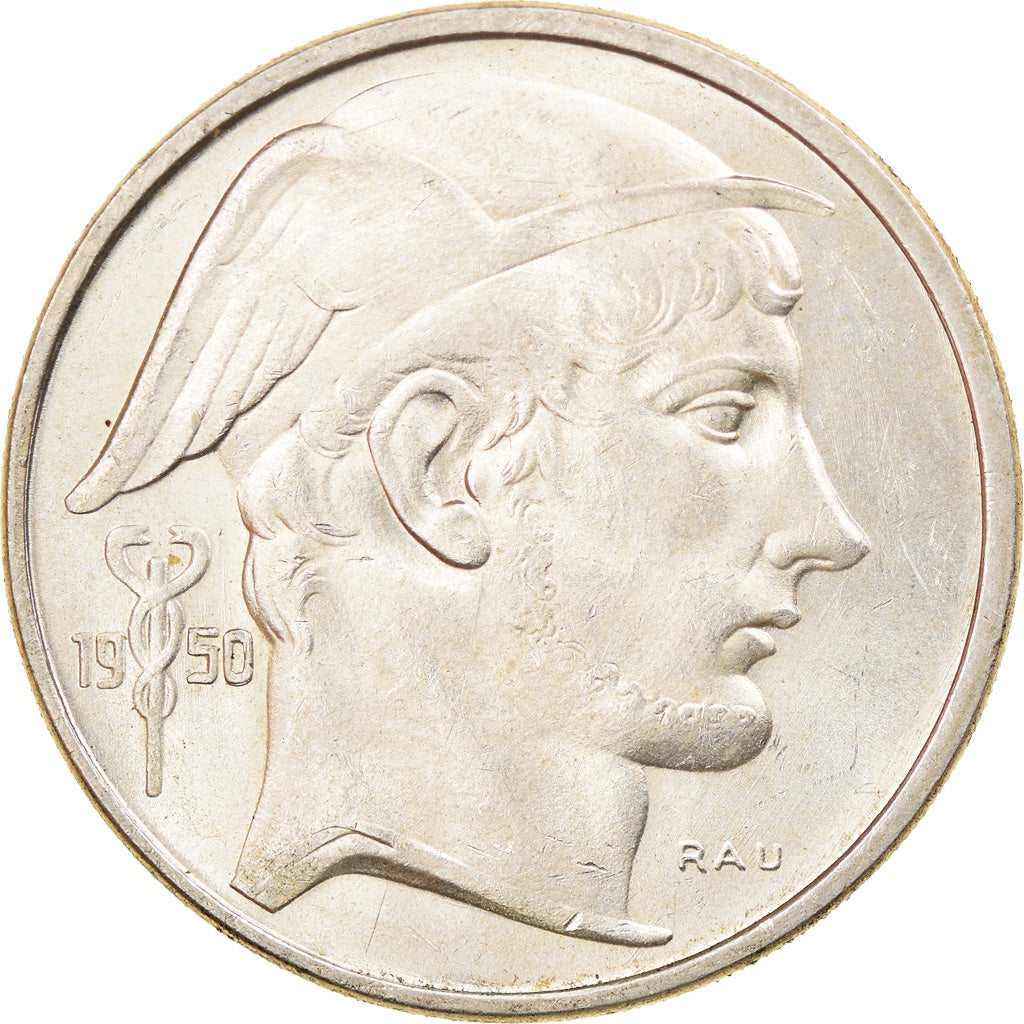 Münze, Belgien, 50 Francs, 50 Frank, 1950, SS+, Silber, KM:137