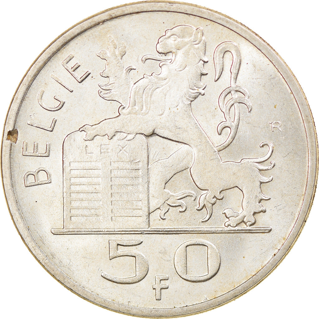 Münze, Belgien, 50 Francs, 50 Frank, 1950, SS+, Silber, KM:137