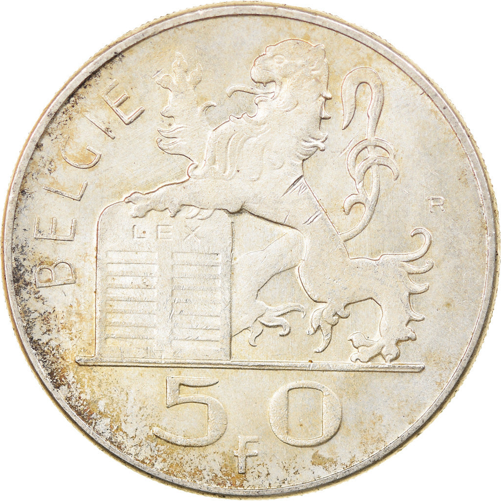 Coin, Belgium, 50 Francs, 50 Frank, 1950, VF(30-35), Silver, KM:137