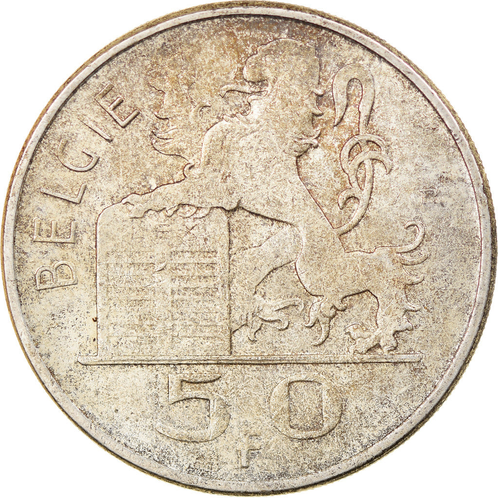 Moeda, Bélgica, 50 Francs, 50 Frank, 1950, EF(40-45), Prata, KM:137