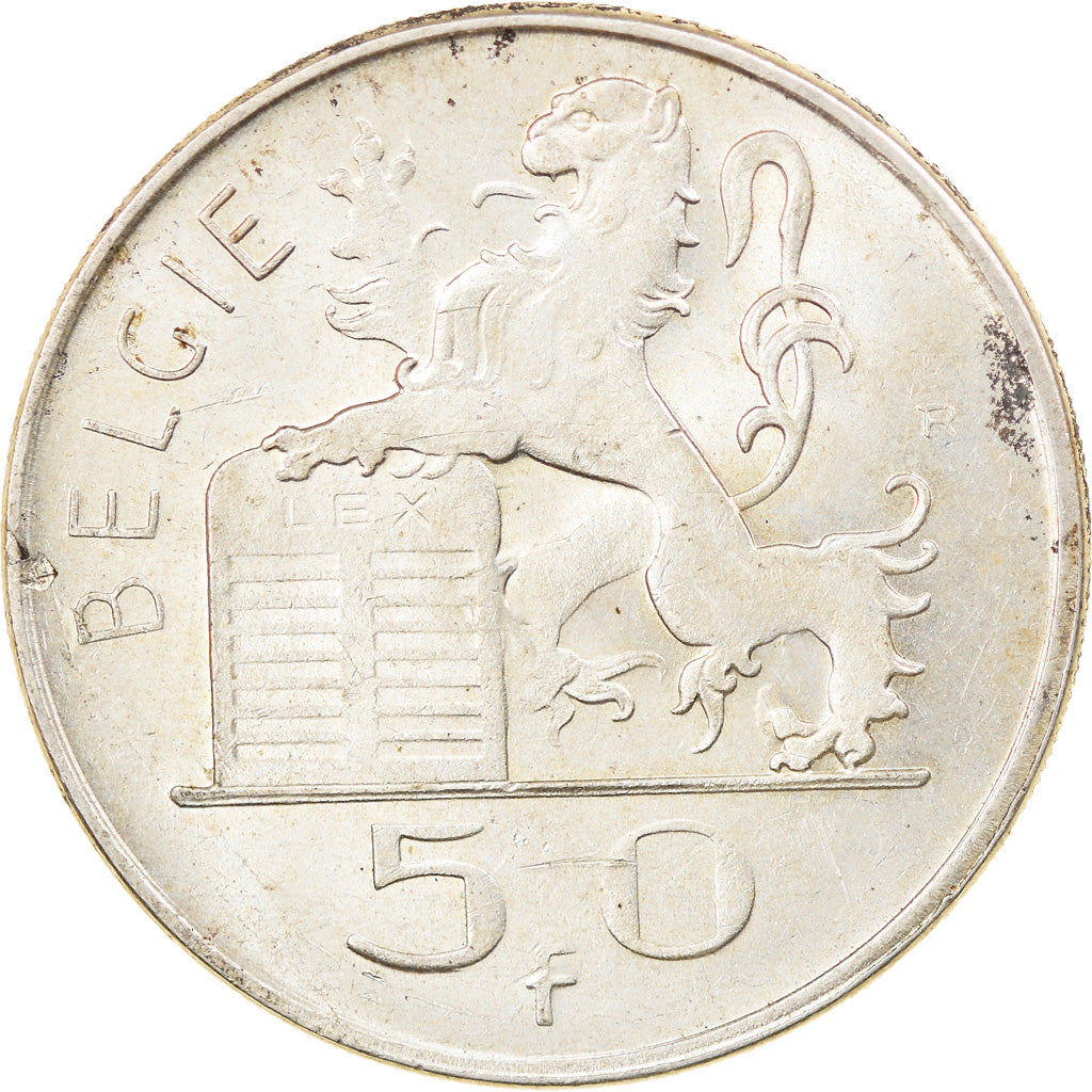 Coin, Belgium, 50 Francs, 50 Frank, 1950, VF(30-35), Silver, KM:137