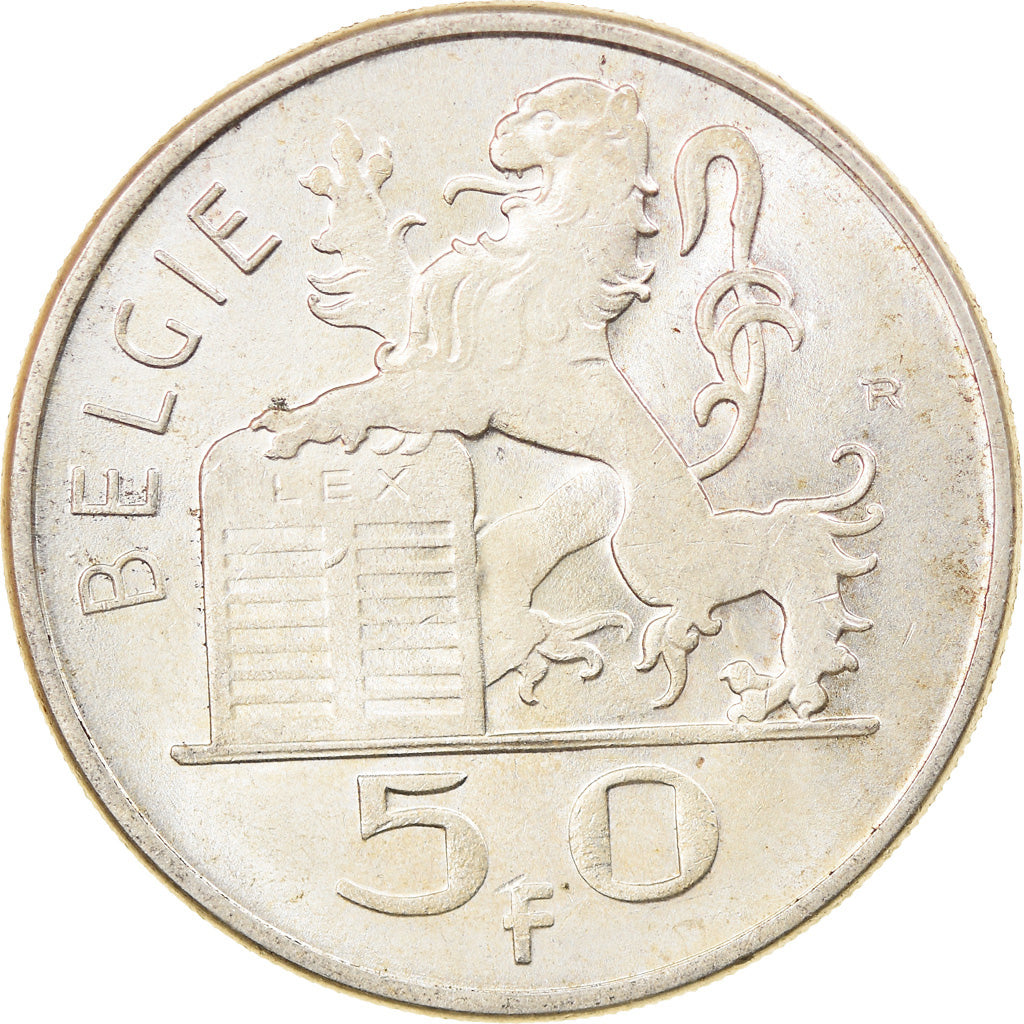 Coin, Belgium, 50 Francs, 50 Frank, 1950, EF(40-45), Silver, KM:137