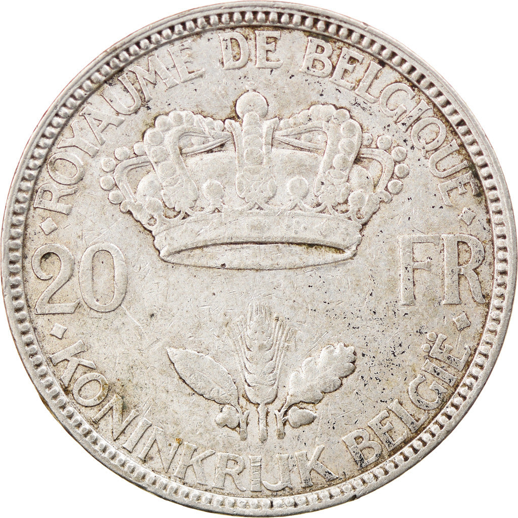 Coin, Belgium, Léopold III, 20 Francs, 20 Frank, 1935, EF(40-45), Silver
