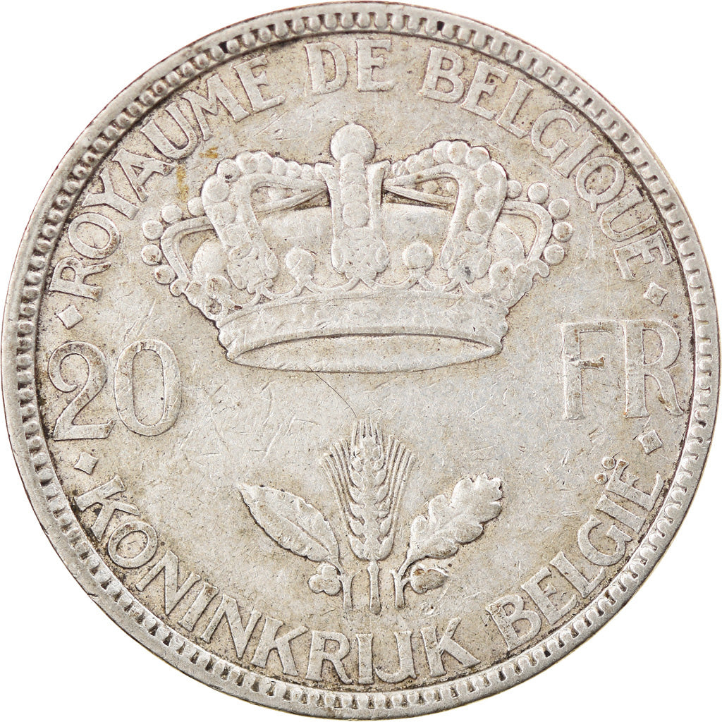 Coin, Belgium, Léopold III, 20 Francs, 20 Frank, 1935, EF(40-45), Silver