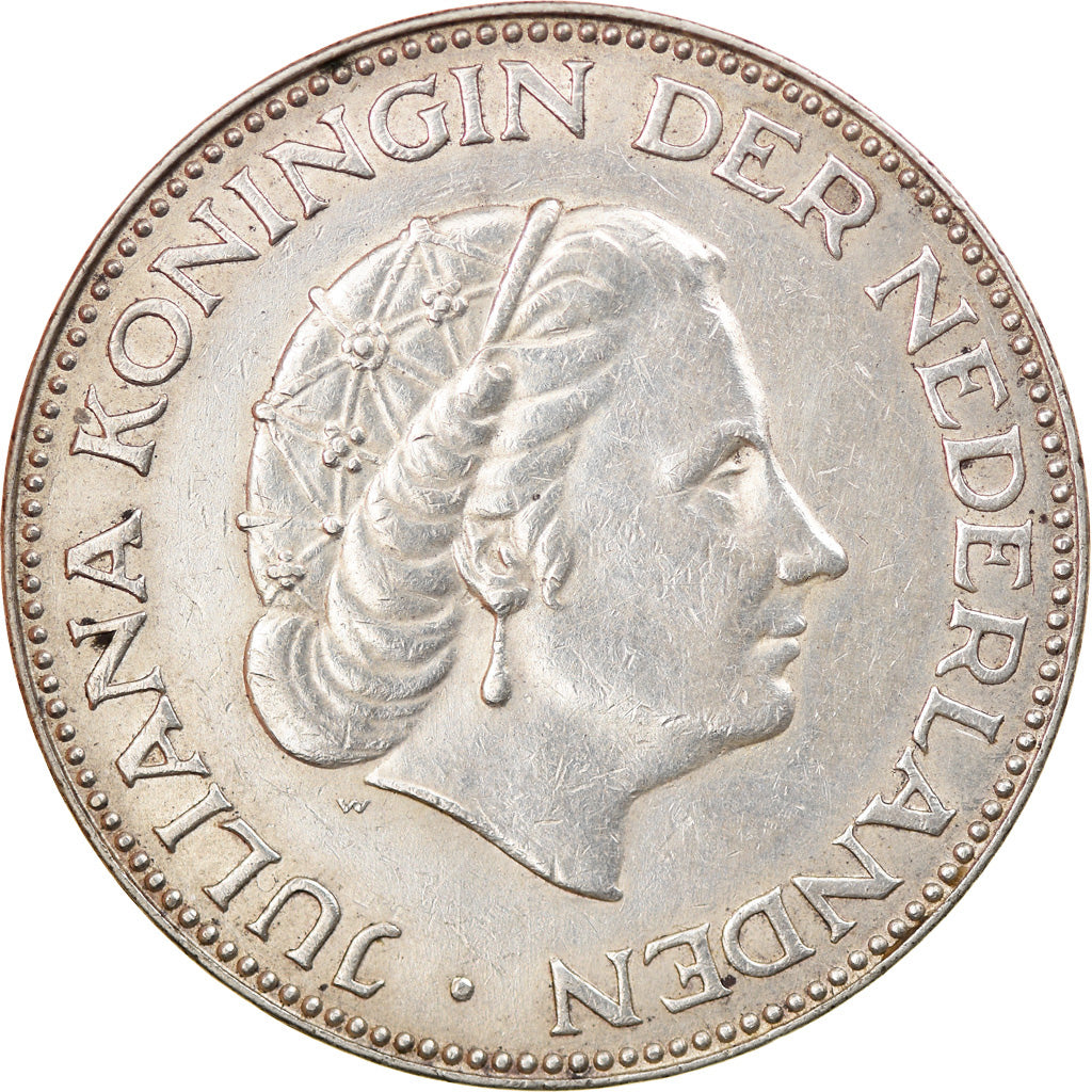 Moneta, Paesi Bassi, Juliana, 2-1/2 Gulden, 1959, BB+, Argento, KM:185