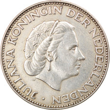 Coin, Netherlands, Juliana, 2-1/2 Gulden, 1959, EF(40-45), Silver, KM:185