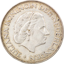 Coin, Netherlands, Juliana, 2-1/2 Gulden, 1959, EF(40-45), Silver, KM:185