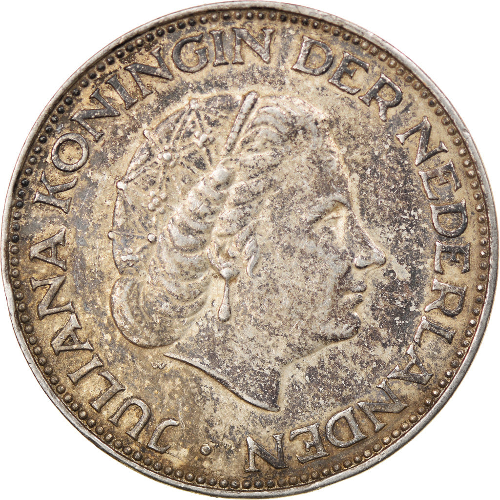 Monnaie, Pays-Bas, Juliana, 2-1/2 Gulden, 1959, TB+, Argent, KM:185