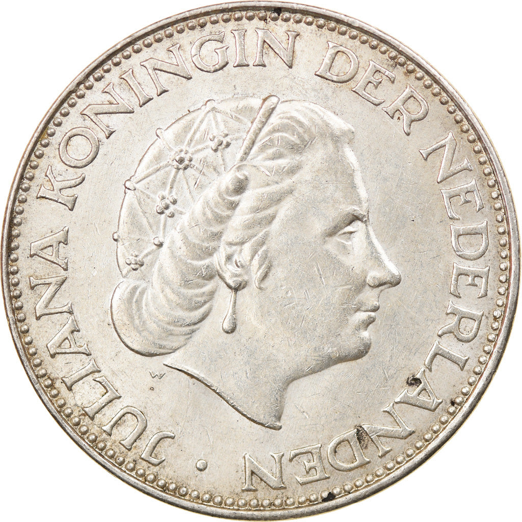 Monnaie, Pays-Bas, Juliana, 2-1/2 Gulden, 1960, TTB+, Argent, KM:185