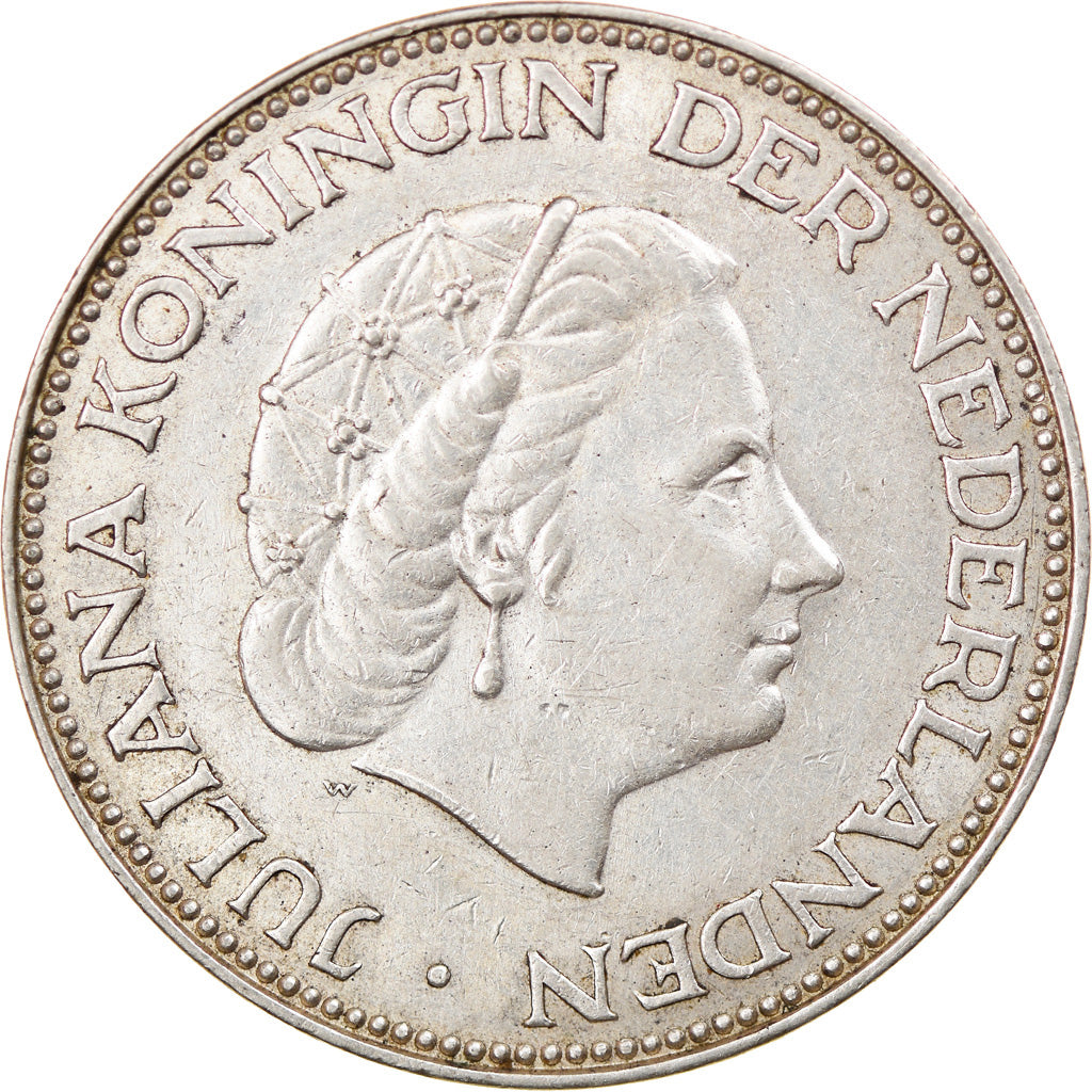 Monnaie, Pays-Bas, Juliana, 2-1/2 Gulden, 1961, TTB+, Argent, KM:185