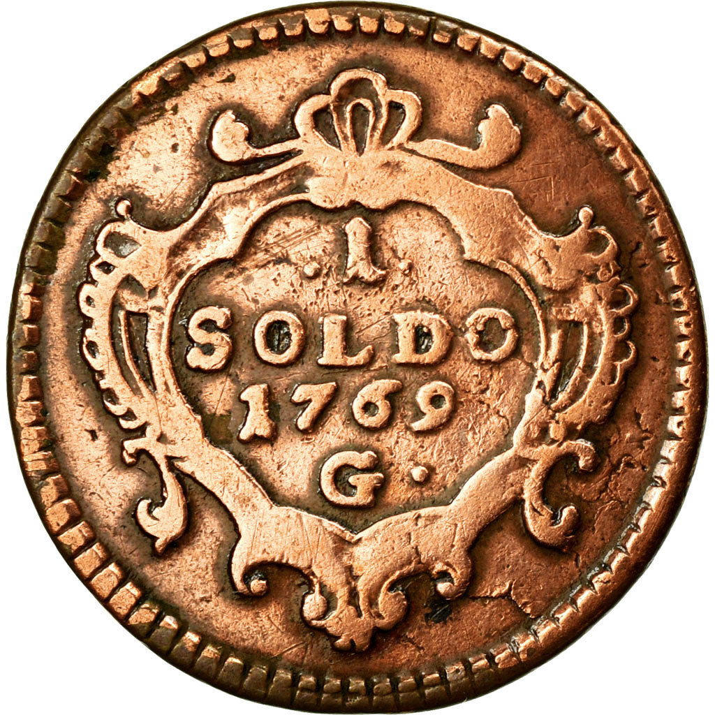 Coin, ITALIAN STATES, GORIZIA, Maria Teresa, Soldo, 1769, G, VF(30-35), Copper