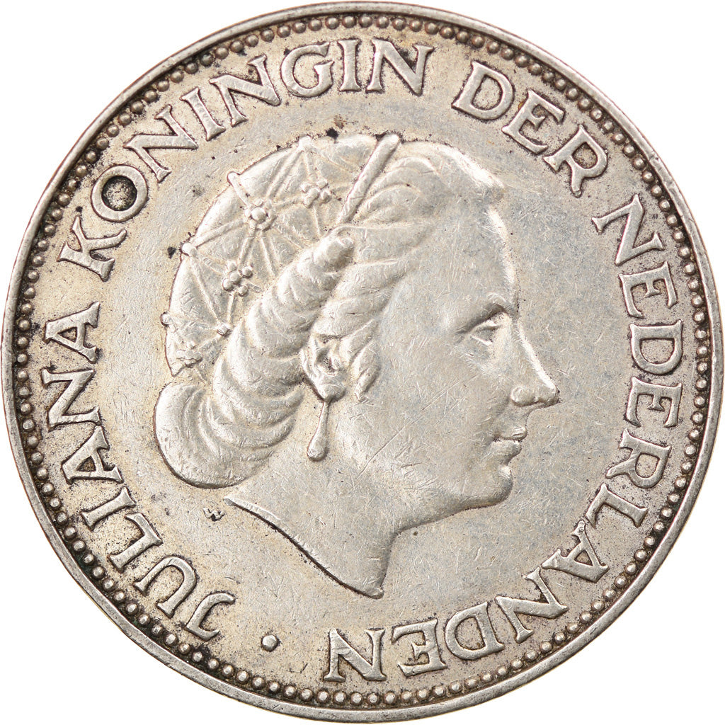 Moneta, Paesi Bassi, Juliana, 2-1/2 Gulden, 1961, BB, Argento, KM:185