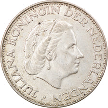 Coin, Netherlands, Juliana, 2-1/2 Gulden, 1961, EF(40-45), Silver, KM:185