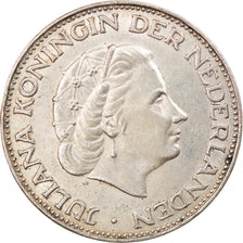 Moneta, Holandia, Juliana, 2-1/2 Gulden, 1961, EF(40-45), Srebro, KM:185