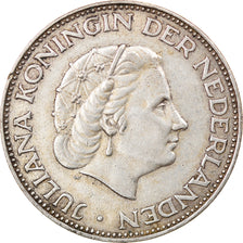 Coin, Netherlands, Juliana, 2-1/2 Gulden, 1961, EF(40-45), Silver, KM:185
