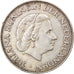 Coin, Netherlands, Juliana, 2-1/2 Gulden, 1961, EF(40-45), Silver, KM:185